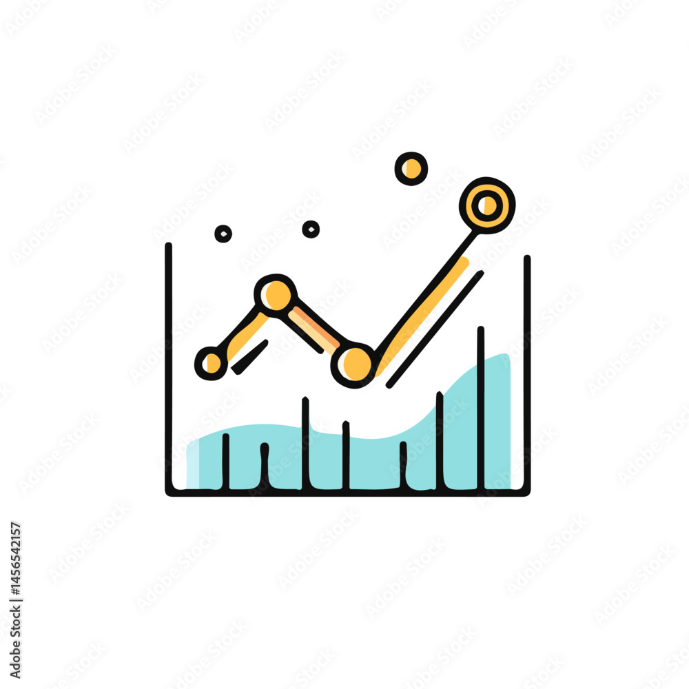 A Simple flat 2D icon vector line chart isolated on a transparent background, vector, flat design, animation design, simple flat 2D icon, minimalist design, clipart A Simple flat 2D icon vector line chart isolated on a transparent background, vector, flat design, animation design, simple flat 2D icon, minimalist design, clipart
