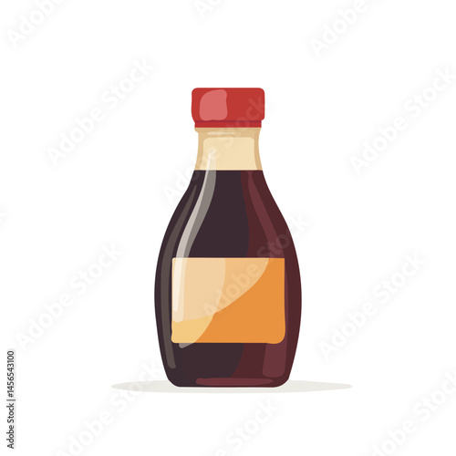 My Simple flat 2D illustration of maple syrup bottle isolated on a transparent background, eps, vector, flat design, animation design, simple flat 2D icon, clipart