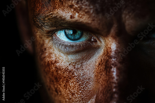 contrast between light and shadow in portrait showcasing inner contradictions of human emotions.