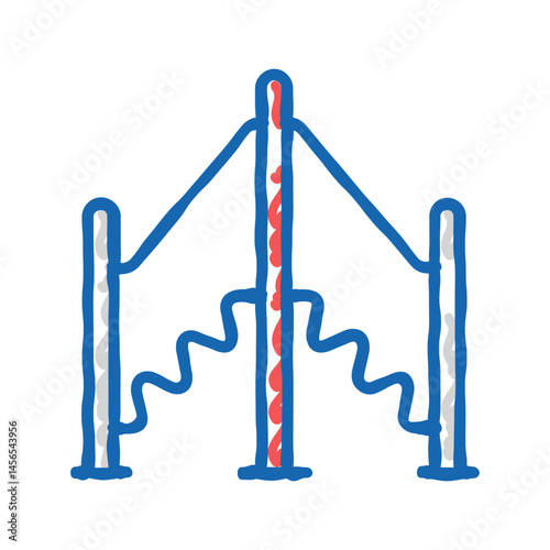 walker climber park kid play icon doodle illustration