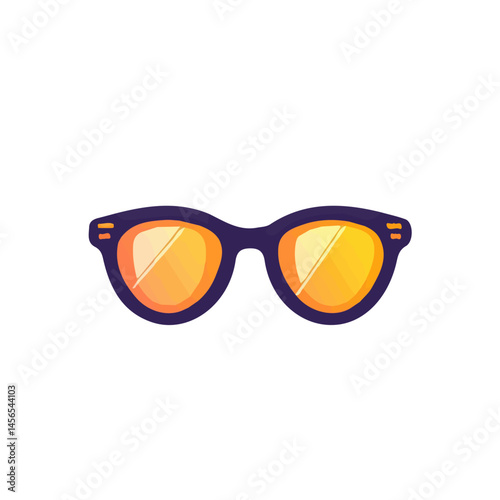 My Simple flat 2D illustration of a sunglasses collection isolated on a transparent background, vector, flat design, animation design, simple flat 2D icon, clipart
