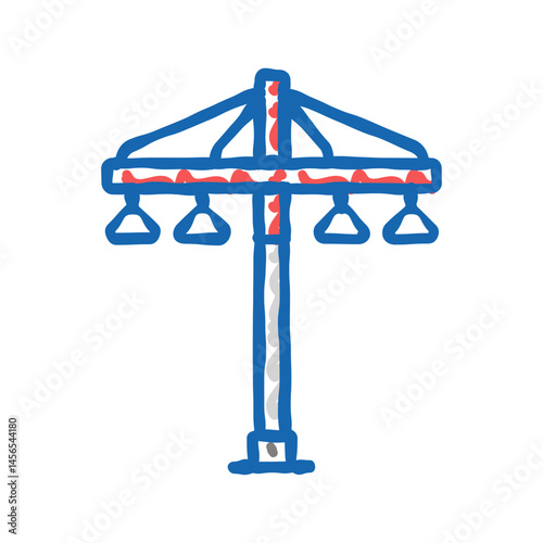 mayypole spinner park kid play icon doodle illustration