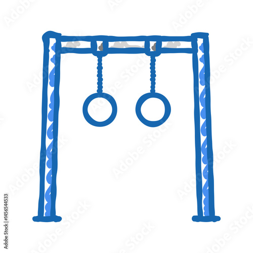 still rings park kid play icon doodle illustration