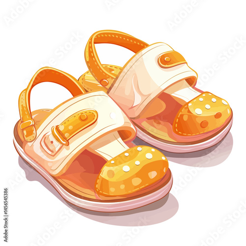 Illustration of a Baby sandals 