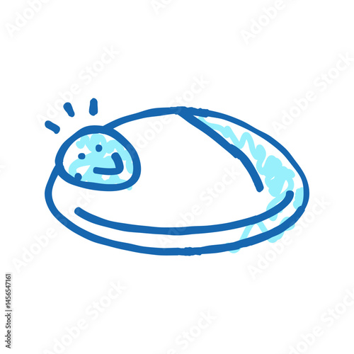 implant rupture surgery icon doodle illustration