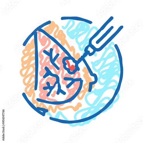 breast biopsy surgery icon doodle illustration