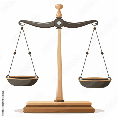 scales of justice isolated White background 