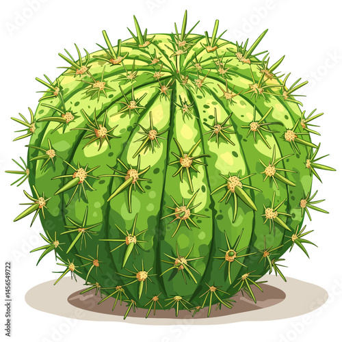 Cactus plant on white 