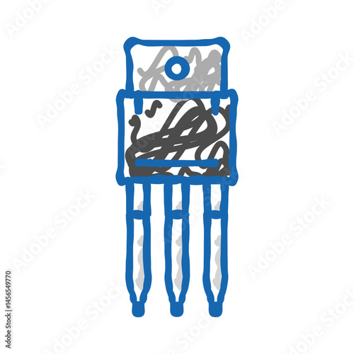 fuse electronic component icon doodle illustration