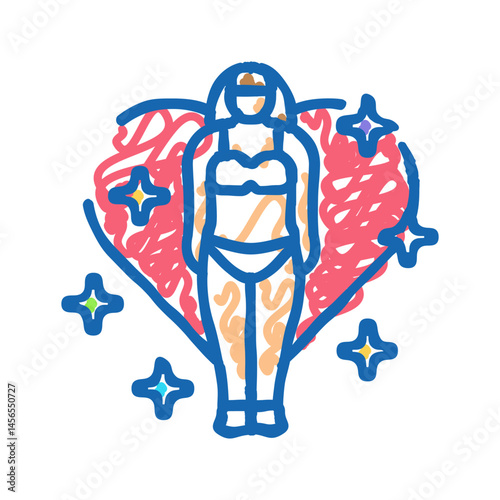 body positivity feminism woman icon doodle illustration