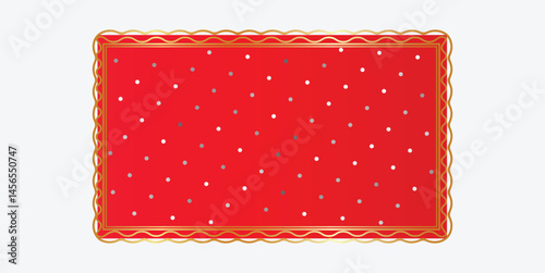 Red Mata Ki Chunari Indian Hindu religious cloth vector on white isolated