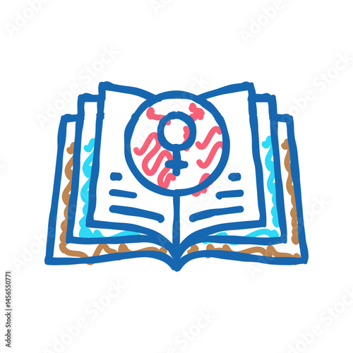 feminist literature feminism woman icon doodle illustration
