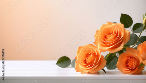 Orange Rose Background Generated image