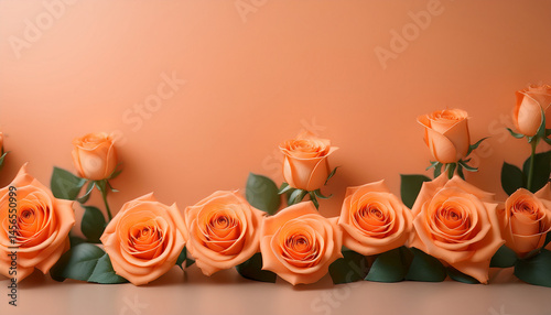 Orange Rose Background Generated image