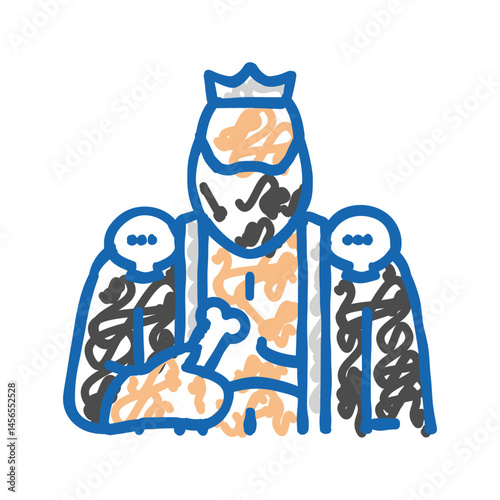 hades greek god mythology icon doodle illustration