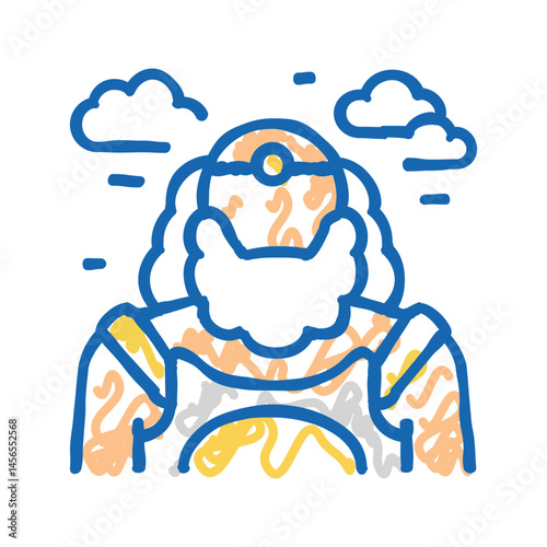 uranus greek god ancient icon doodle illustration
