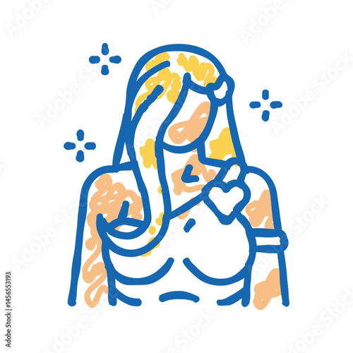 aphrodite greek god mythology icon doodle illustration