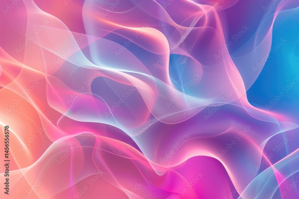 Obraz premium Abstract vivid color wave flowing express the energetic texture. Seamless texture of vividness curve swirling convey sense of harmony and wonderful scene perfect for effect and graphic design. AIG51.