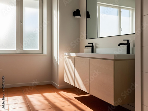 modern bathroom interior 