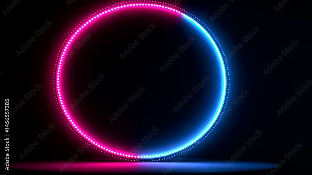 Neon circle light display Neon circle light display