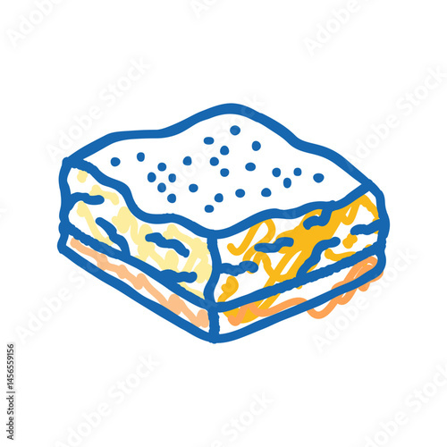 lemon bar food snack icon doodle illustration
