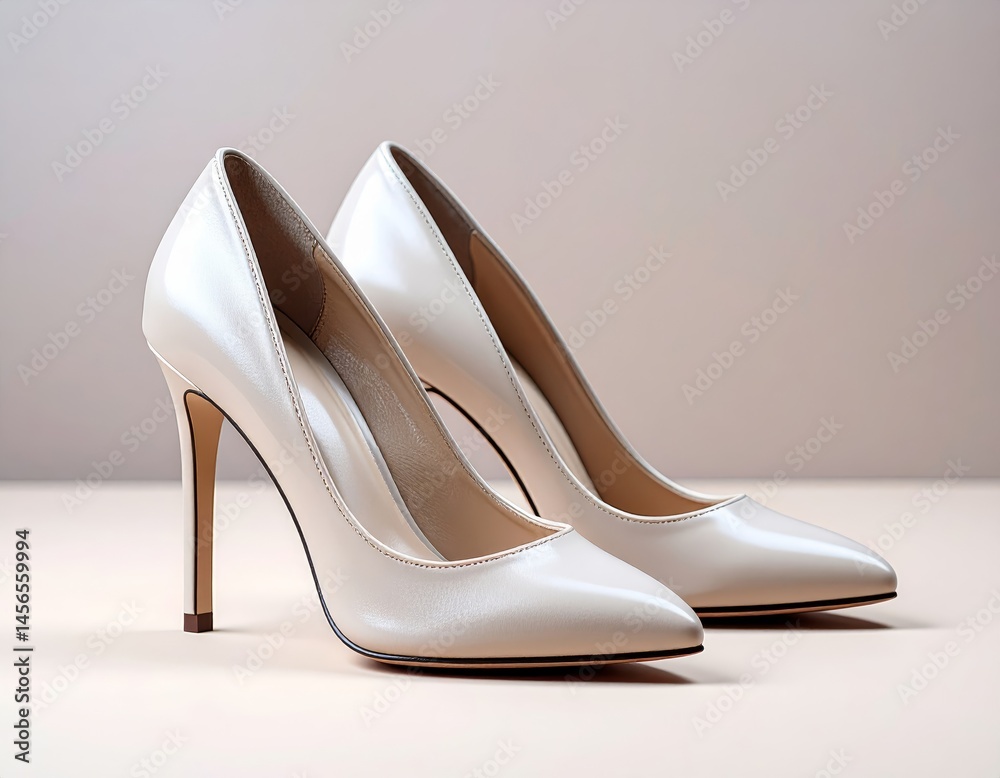 stylish high heels on a clear background