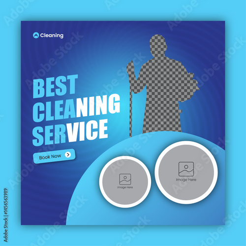 Cleaning service social media post design