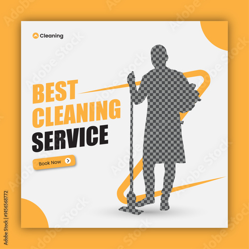 Cleaning service social media post design