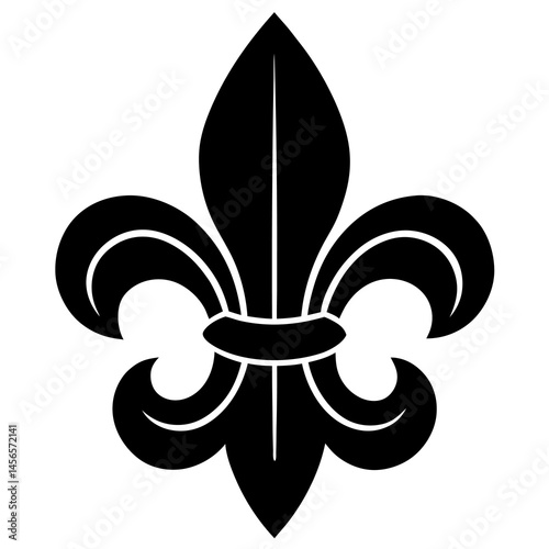 fleur de lis ornament vector icon on white background