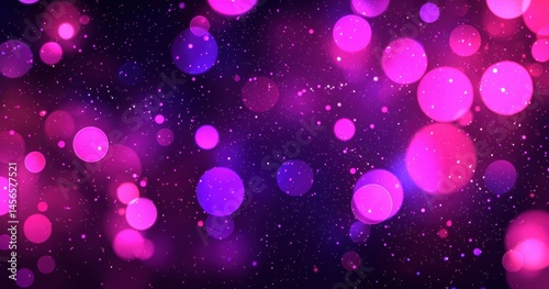 Vibrant Abstract Bokeh Background with Purple and Pink Circles