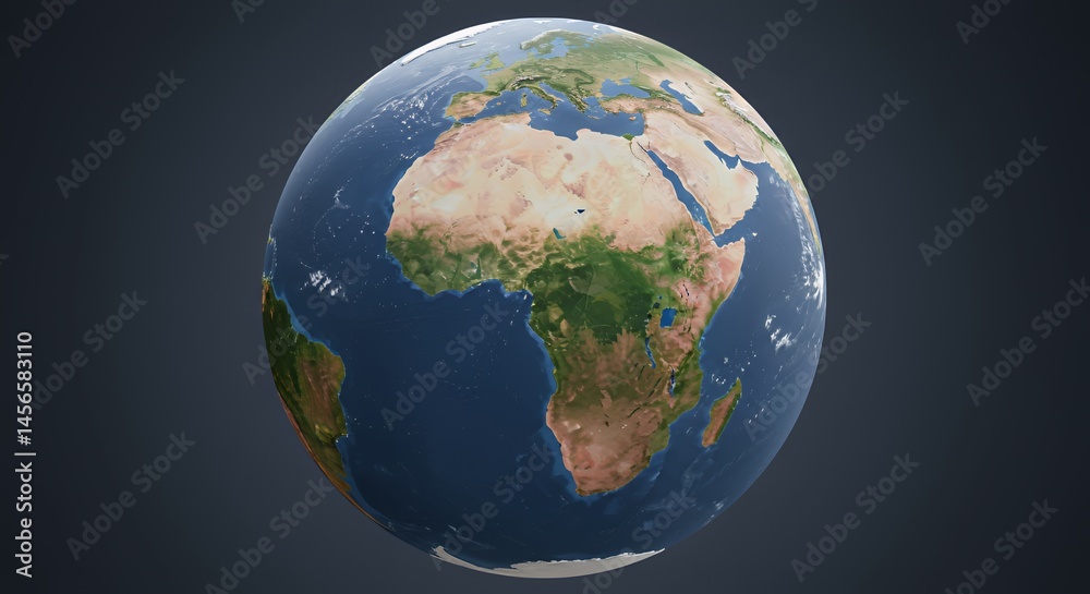 Fototapeta premium Our Amazing Planet Earth: A Detailed 3D Render