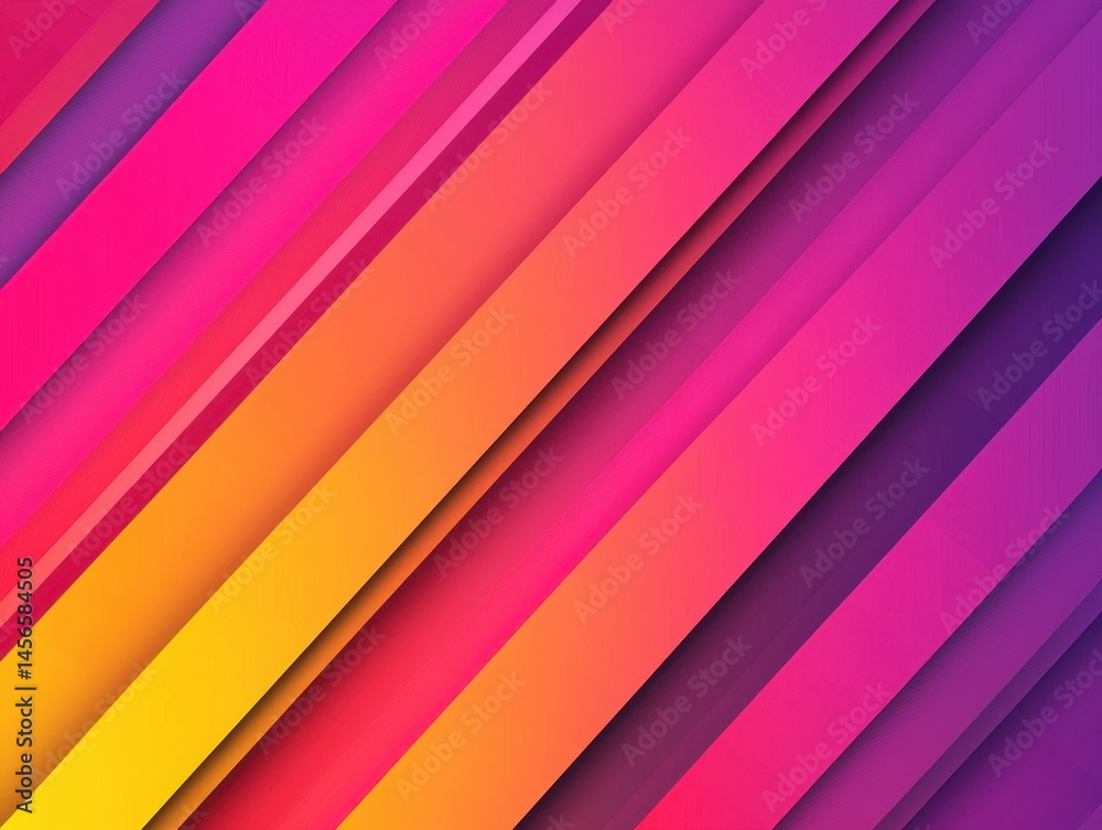 Obraz premium Bright and Vibrant Diagonal Lines in Pink, Purple and Yellow Shades