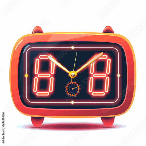 Digital clock on white 
