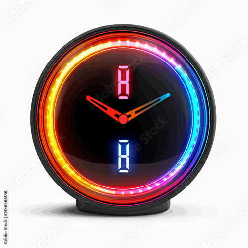 Digital clock isolated on white 