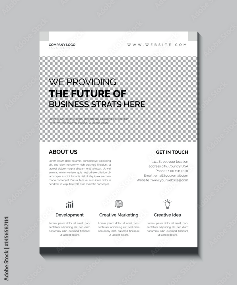 Obraz premium creative corporate flyer design template