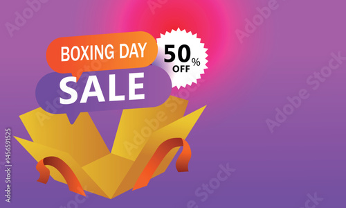 Boxing day sale gradient illustration