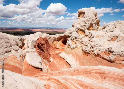 Fotografija Unique sandstone formation in white pocket, vermilion cliffs national monument, arizona, USA
