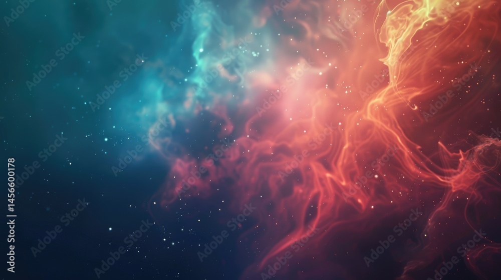 Abstract vivid colorful wave flowing express energetic texture. Seamless texture of vividness curve swirling convey sense of harmony and wonderful scene perfect for effect and graphic design. AIG51.