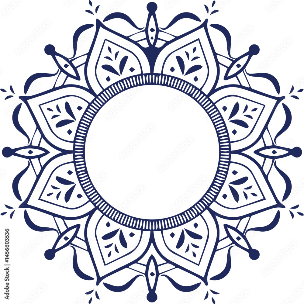 Obraz premium Beautiful flower art and mandala vector design