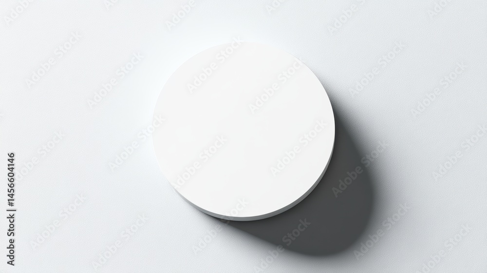 Minimalist White Circle on Textured Background Top View Clean Mockup Simple Design Element Studio Shot Minimalist White Circle on Textured Background Top View Clean Mockup Simple Design Element Studio Shot