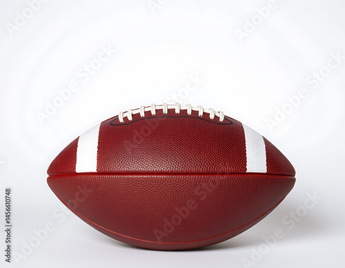American Football Close-Up Photo on White Background