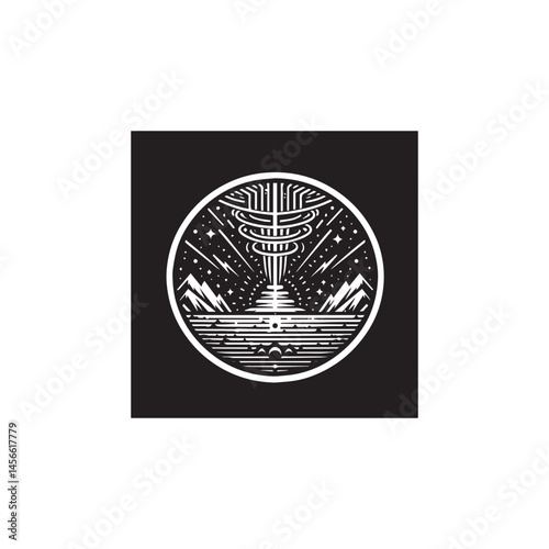 Epicenter icon vector symbol design art illustration.