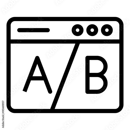 Ab Testing Vector Line Icon Design