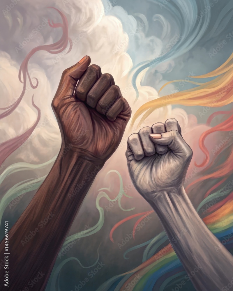 Two hands one clenched tightly in anxiety and selfcriticism and the other open and relaxed representing acceptance of ones flaws and strengths.