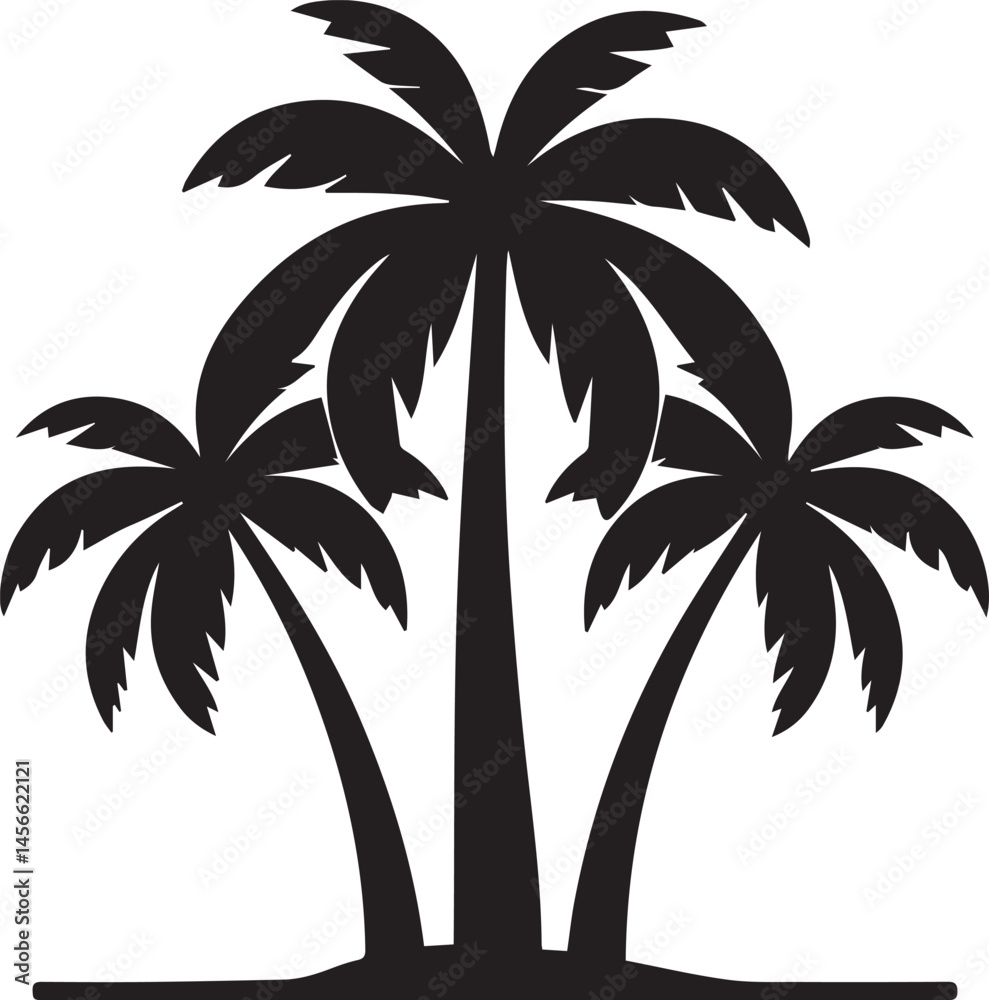 Obraz premium palm tree, tropical leaf, summer palm, palm frond, exotic tree, tropical plant, beach palm, island leaf, palm icon, vacation tree, palm silhouette, summer vibe, beach theme,