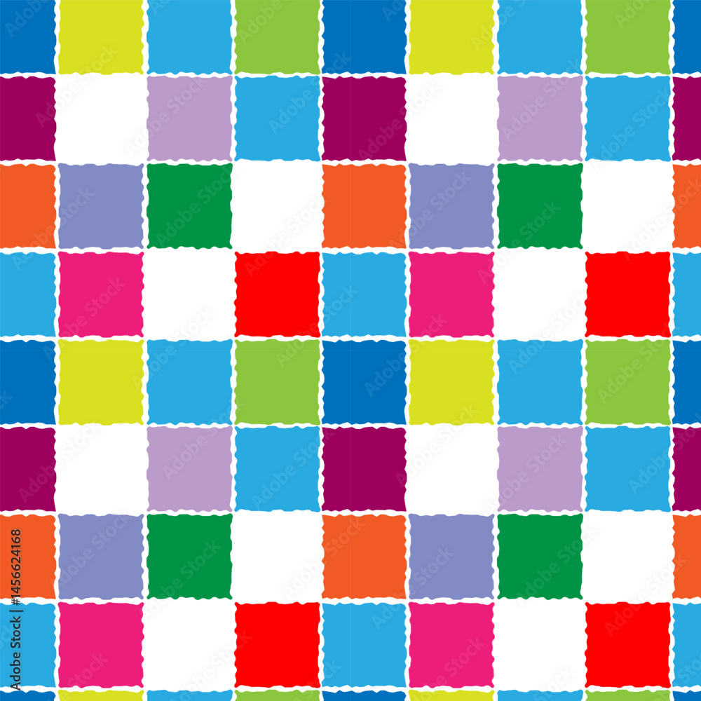 seamless black and white pattern of different geometric shapes