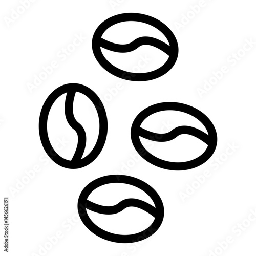 Bean Vector Line Icon Design