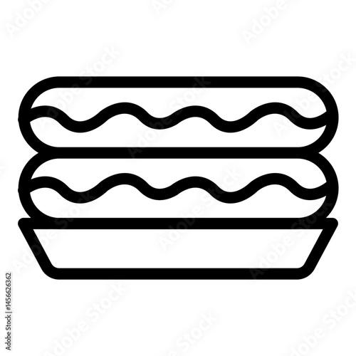 Eclair Vector Line Icon Design