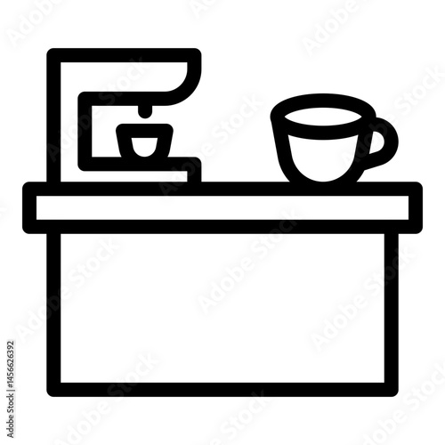 Barista Vector Line Icon Design
