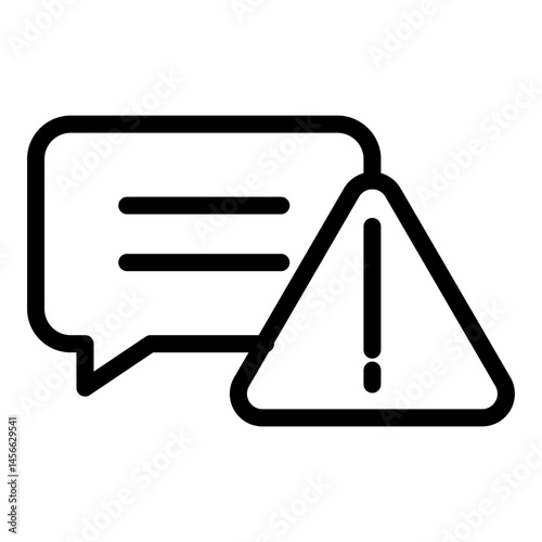 Error Message Vector Line Icon Design